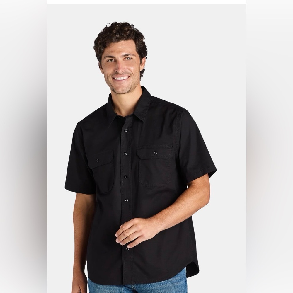 Men's Black Short Sleeve Shirt